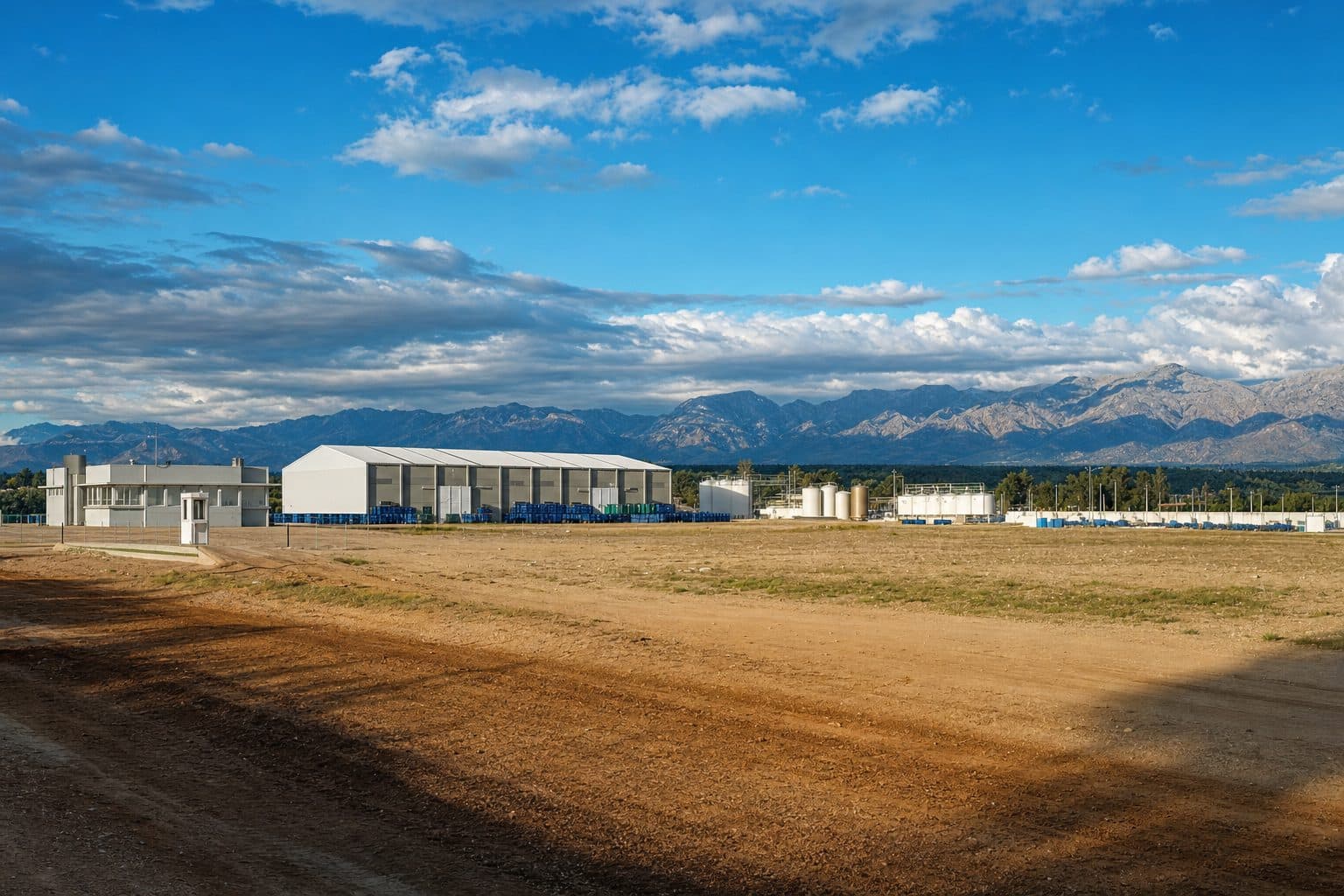 Planta industrial de procesamiento de aceitunas