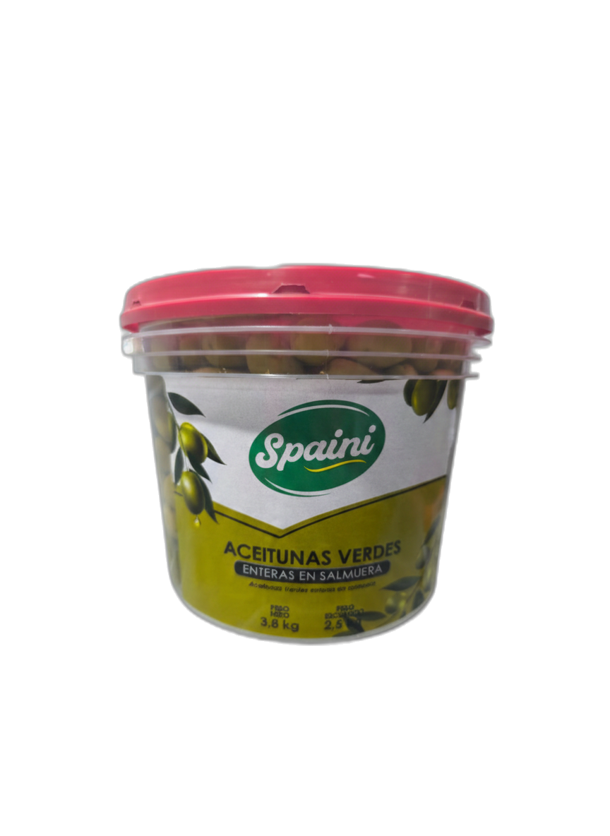 Aceitunas verdes enteras Balde 3,8 kg