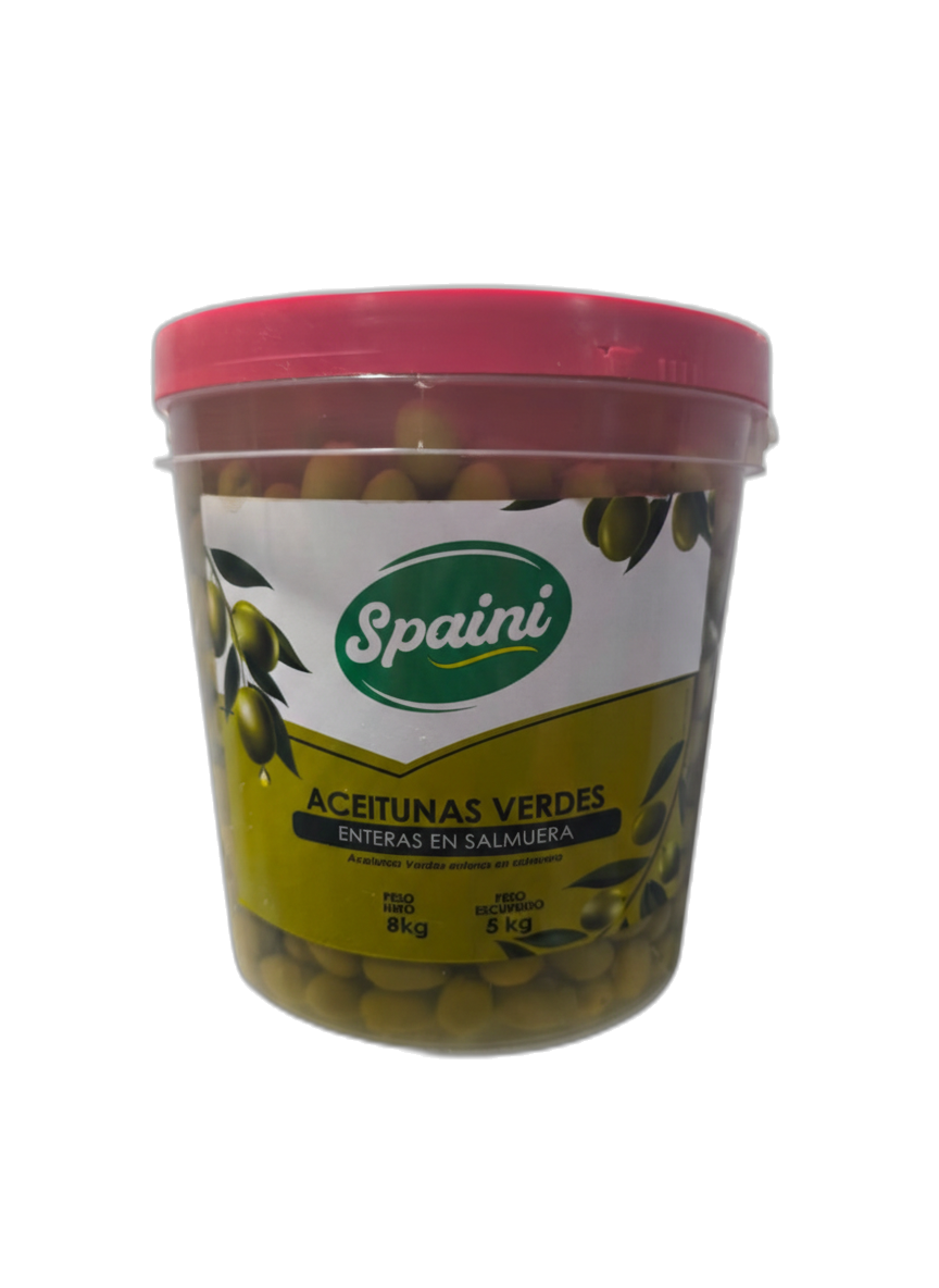 Aceitunas verdes enteras Balde 8 kg
